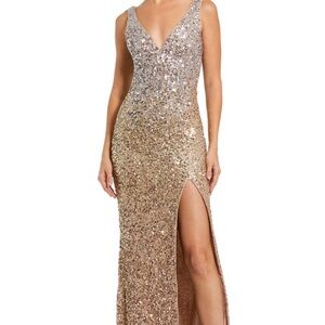 Mac Duggal gold Sequin dress size 0